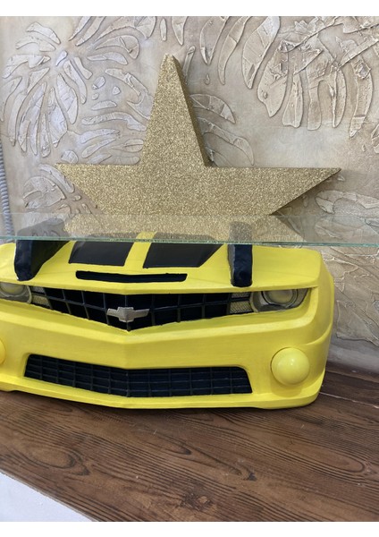 Işıklı Raflı Camaro Duvar Objesi Araba Sarı Siyah modelleri