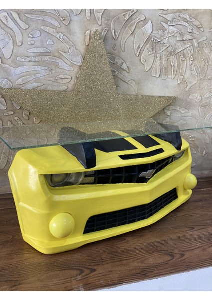 Işıklı Raflı Camaro Duvar Objesi Araba Sarı Siyah fırsatları