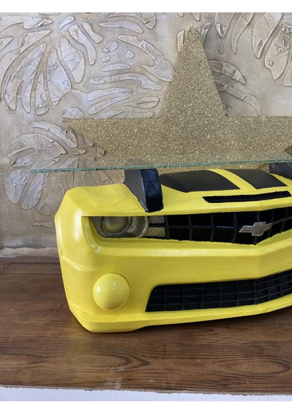 Işıklı Raflı Camaro Duvar Objesi Araba Sarı Siyah indirimleri