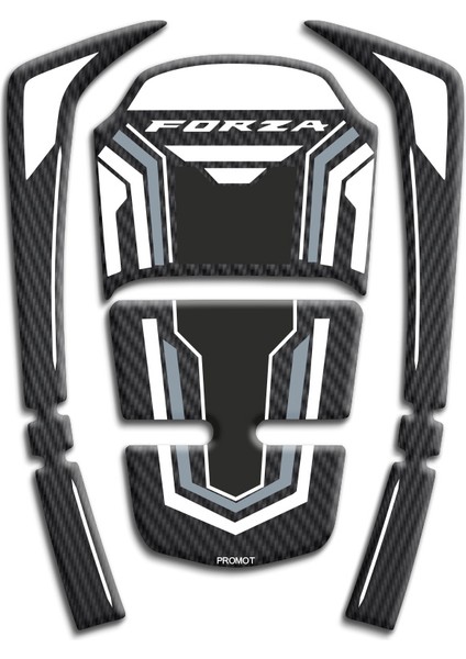 Motosıklet Tank Pad Honda Forza Tank Pad (2018/2024) Uyumlu 03