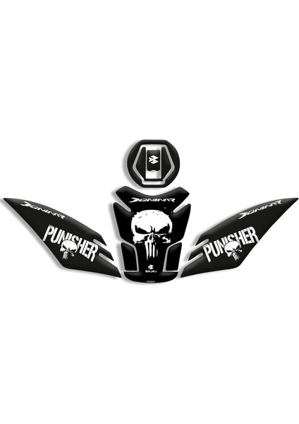 Motosıklet Tank Pad Dominar 400 Punısher Tasarımlı (2020/2024) 01