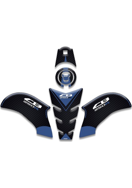 Motosıklet Tank Pad Honda CB250R Tank Pad Set (2018/2024) Uyumlu 01