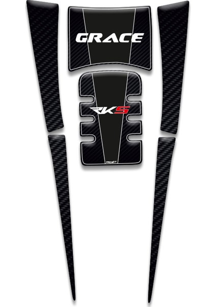 Motosıklet Tank Pad Rks Grace 202 Tank Pad Set 01
