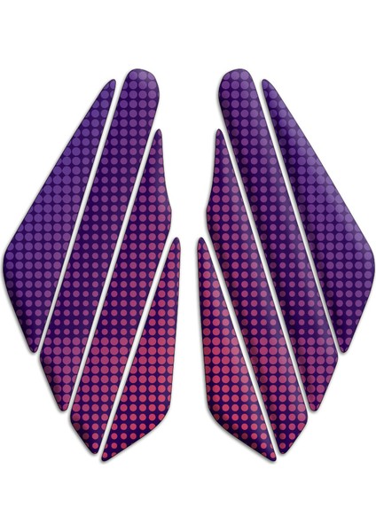 Motosıklet Depo Yan Pad Baskılı Parçalı Her Motora Uyumlu 017