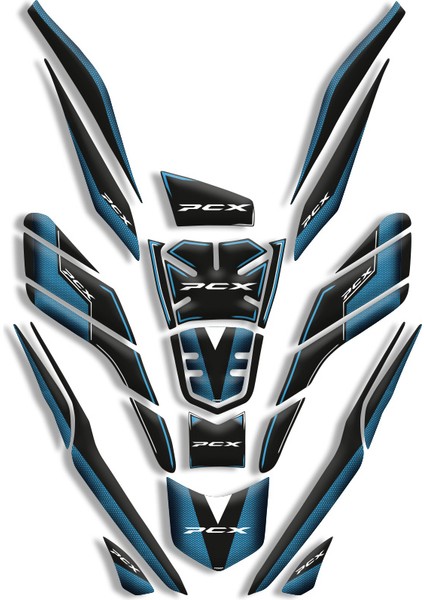 Motosıklet Tank Pad Honda Pcx (2021/2024) Uyumlu Model 3