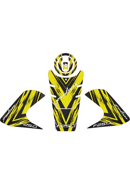 Motosıklet Tank Pad Bajaj Pulsar F250 Tank Pad Set (2022/2024) Uyumlu 01