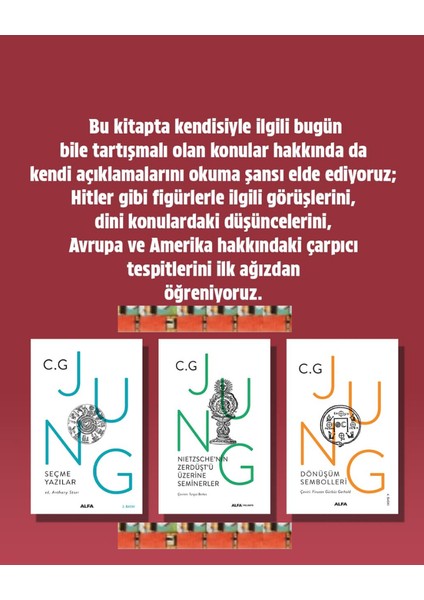 Nietzsche'nin Zerdüşt'ü Üzerine Seminerl(Ciltli) Jung Seçme Yazılar, Dönüşüm Sembol(3ktp)-C.g.jung