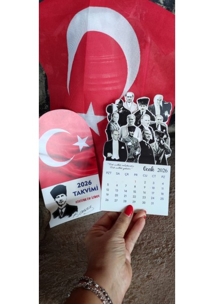 2026 Atatürk Takvimi Ahşap Ayaklı Atatürk Temalı Özel Tasarım Takvim, Atatürk 2026 Takvim fiyatları