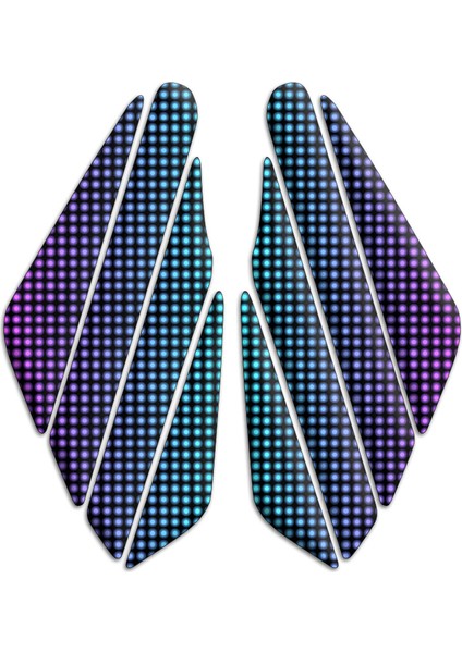 Motosıklet Depo Yan Pad Baskılı Parçalı Her Motora Uyumlu 018