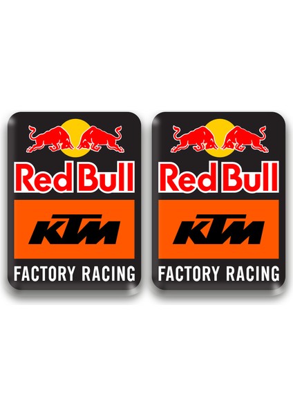 Ktm Race 3D Kabartmalı 2 Li Damla Sticker 2