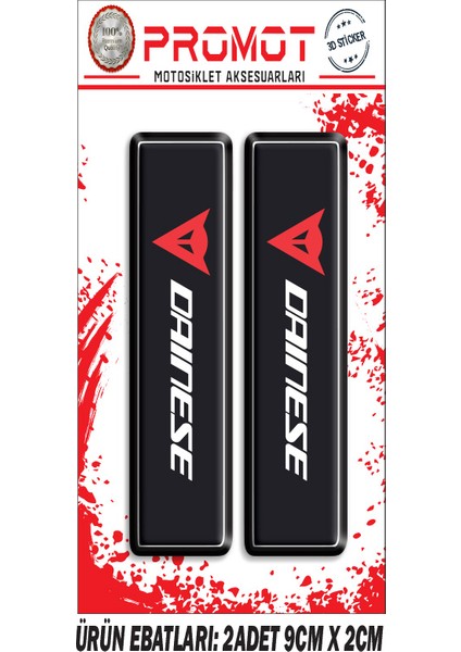 Dainese Ön Maşa 3D Kabartmalı 2'li Damla Sticker 1