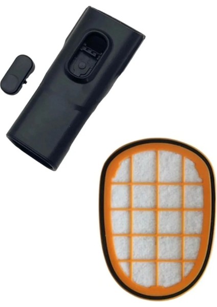 Kablosuz Dikey Süpürge Boru Tamir Seti ve Orijinal Filtre Güçlendirilmiş Siyah