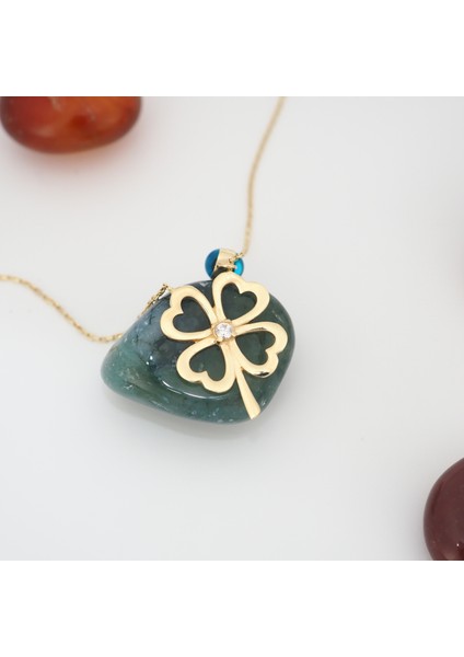 Nazar Boncuklu 4 Yapraklı Yonca Kolyesi fırsatları