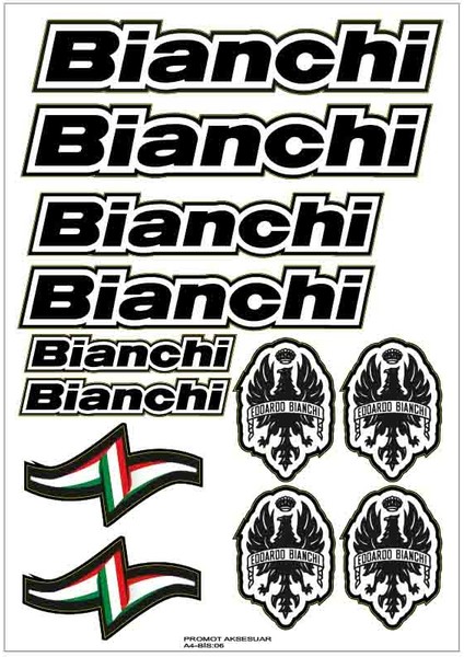 Bianchi Sticker Seti Bisiklet Kadro Sticker Seti 02