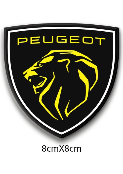 Peugeot 3D Damla 2 Li Sticker Logo 3