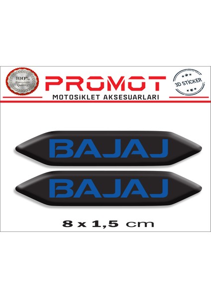 Bajaj 3D Kabartmalı 2'li Damla Sticker 005