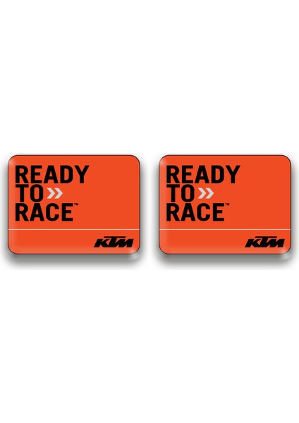 Ktm Race 3D Kabartmalı 2 Li Damla Sticker 1