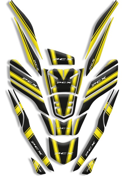 Motosıklet Tank Pad Honda Pcx (2021/2024) Uyumlu Model 9