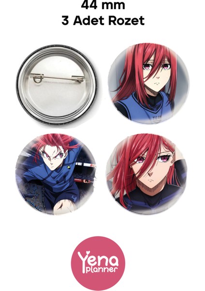 Blue Lock Çanta Süsü / Rozet Seti / Açacak Anahtarlık