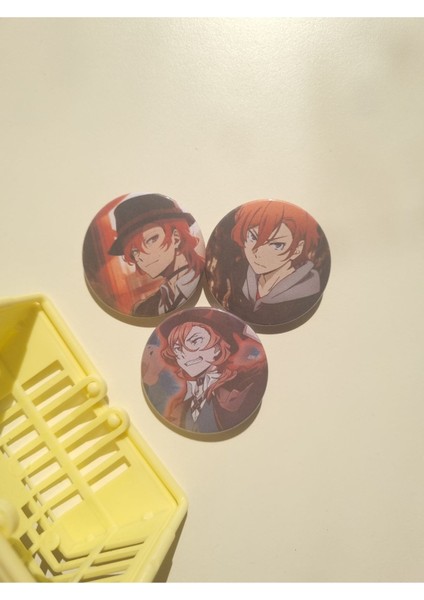 Bungou Stray Dogs Chuuya Çanta Süsü/rozet Seti