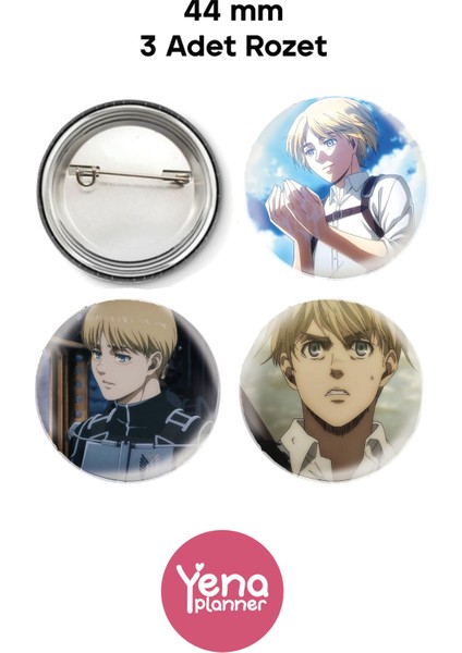 Attack On Titan Çanta Süsü / Rozet Seti / Açacak Anahtarlık