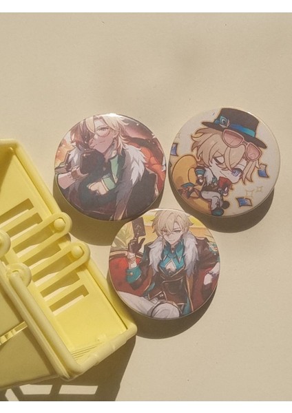 Honkai Star Rail Aventurine Çanta Süsü/rozet Seti