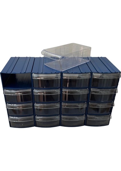 Plastik Çekmeceli Kutu 16 Çekmeceli 730-M modelleri