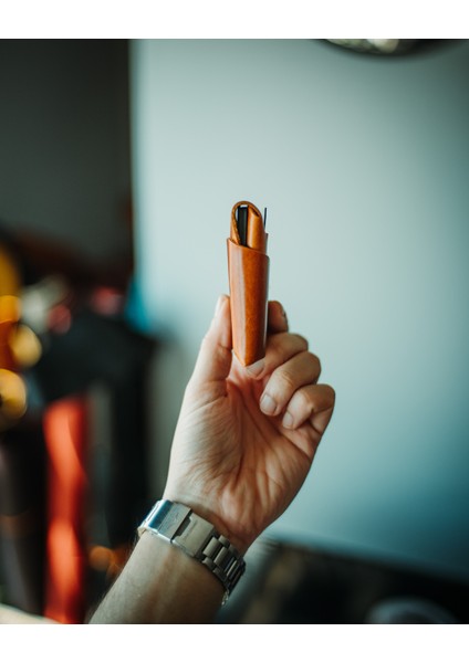 Gerçek Deri El Yapımı Minimalist Dikey Cüzdan indirimleri