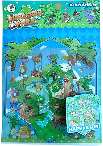 3D Sticker Set Dınasour Park