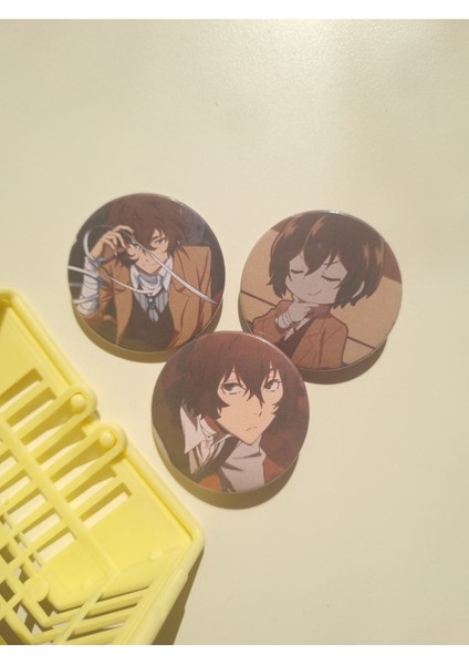 Bungou Stray Dogs Dazai Çanta Süsü/rozet Seti