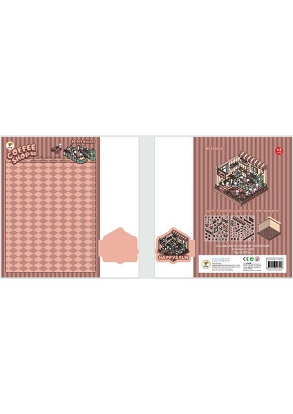 3D Sticker Set Coffee Shop fiyatları