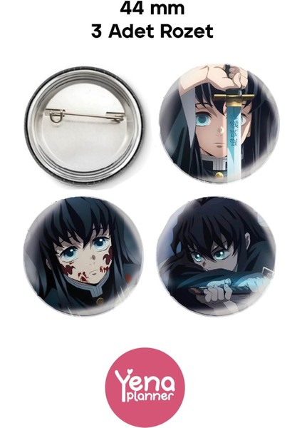 Demon Slayer 2 Çanta Süsü / Rozet Seti