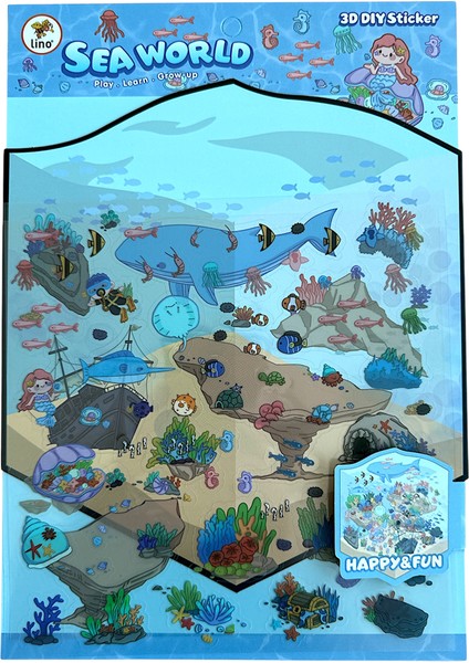 3D Sticker Set Sea World