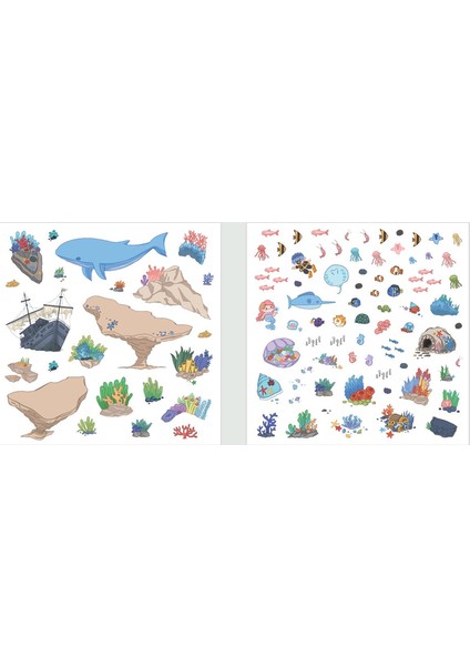 3D Sticker Set Sea World modelleri