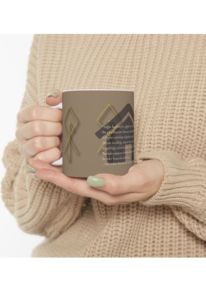 Rune Sembollü Ev Bereketi Bardağı , Şans Bereket Dilek Bardağı ,porselen Bardak, (Naz Koleksiyonu) fiyatları