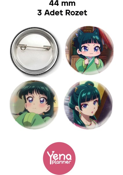 The Apothecary Diaries , Kusuriya No Hitorigoto Çanta Süsü / Rozet Seti / Açacak Anahtarlık