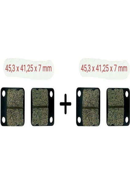 Scooter Uyumlu Ön Fren Disk Balatası Kare 2 Adet Erpilsan Elektronik