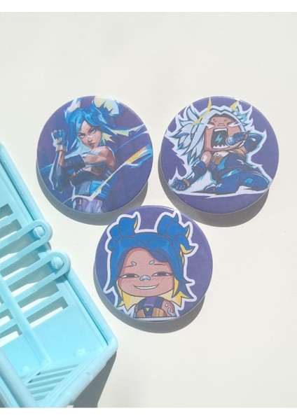 Valorant Neon Çanta Süsü/rozet Seti