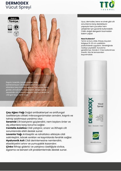 Uyuz Destek Paketi (Black Şampuan, Üretto Lipo Vücut Losyonu, Dermodex Vücut Spreyi) fırsatları