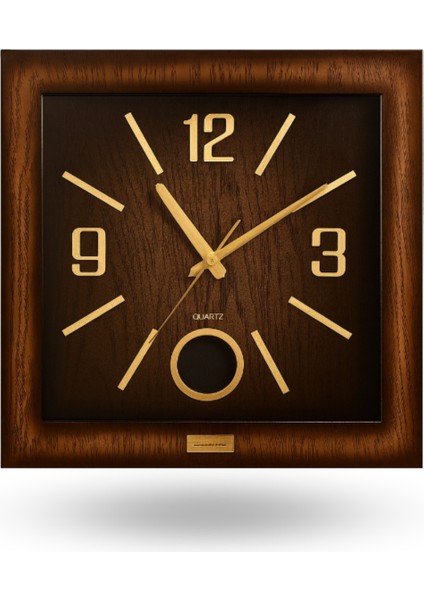 Büro Ev Ofis Hediyesi Için 41X41CM Ahşap Kare Duvar Saati