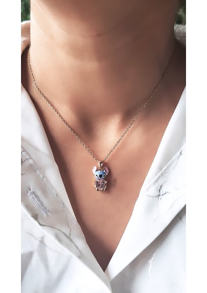 Lilo Stitch Mineli Çizgi Karakter Çelik Kolye fiyatları