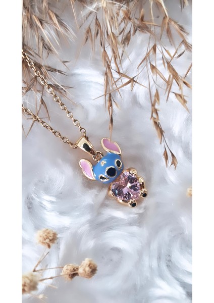 Lilo Stitch Mineli Çizgi Karakter Çelik Kolye indirimleri