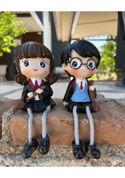 2 'li Harry Potter Kız Erkek Dekoratif Biblo Masaüstü Obje