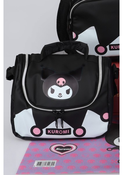 Dekomus Ile Yeni Sezon Lisanslı Kuromı Deri Okul Çantası,termoslu Deri Beslenme ve Kalem Çantası Ile Beslenme Örtüsü,trıtan Matara 500 Ml,2 Katlı Beslenme Kabı Yemek Seti modelleri