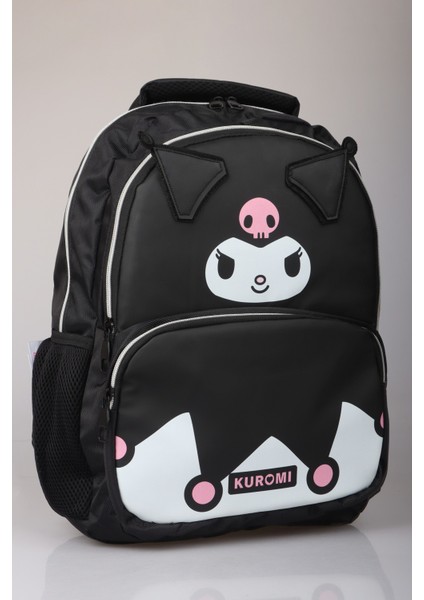 Dekomus Ile Yeni Sezon Lisanslı Kuromı Deri Okul Çantası,termoslu Deri Beslenme ve Kalem Çantası Ile Beslenme Örtüsü,trıtan Matara 500 Ml,2 Katlı Beslenme Kabı Yemek Seti