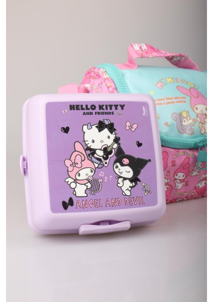 Dekomus Ile Yeni Sezon Lisanslı My Melody&best Frıends Termoslu Beslenme ÇANTASI,500 ml Matara ve 2 Katlı Beslenme Kutusu /lunch Box Seti "ıslak Mendil Hediyeli"