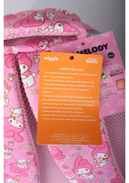 Dekomus Ile Yeni Sezon Lisanslı My Melody&best Frıends Okul ve Termoslu Beslenme Çantası Ile 500 ml Matara,2 Katlı Beslenme Kutusu /lunch Box Seti "ıslak Mendil Hediyeli"