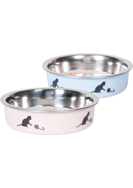 Karlıe Çelik Kedi Mama Kabı Mavi 160ML Lzwdr