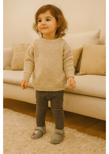 Ayı Baskılı Unisex Çocuk Panduf Gri fiyatları