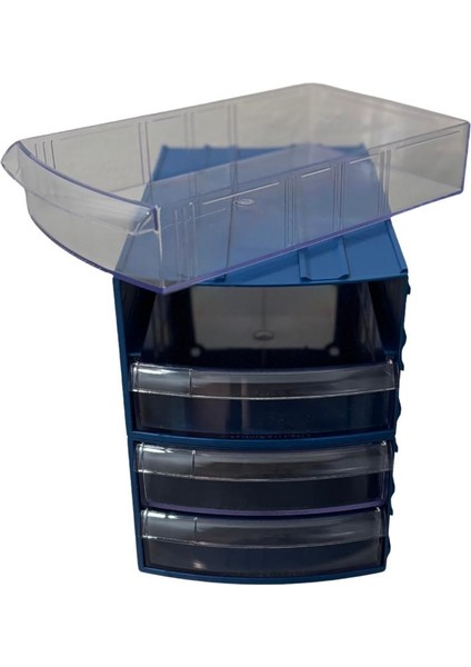 Plastik Çekmeceli Kutu 4 Çekmeceli 745-M